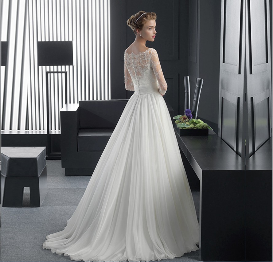 WD3040 Long Tail Wedding Dresses